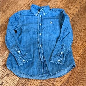 Polo Ralph Lauren Blue Denim Button-Up Shirt size 7